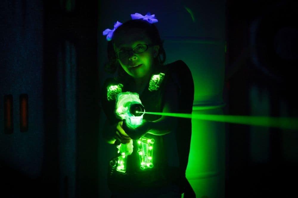 infrared light from laser tag gun