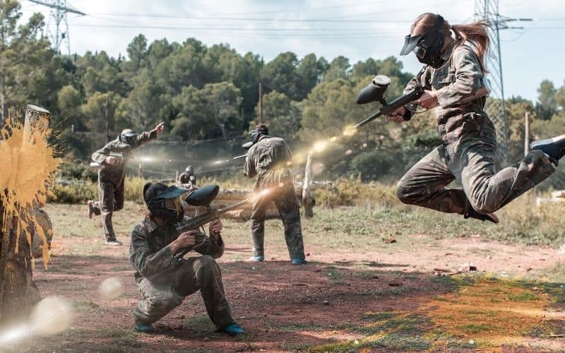 a paintball shot cannot break through human bones