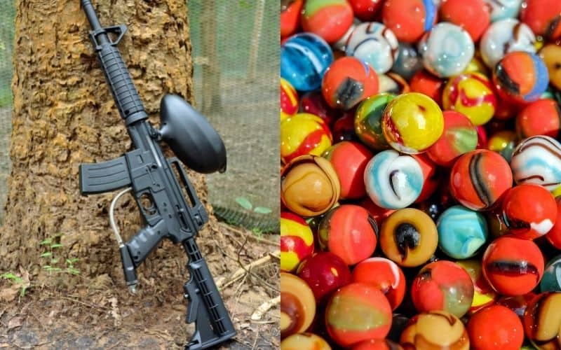 Marbles in a Paintball Gun