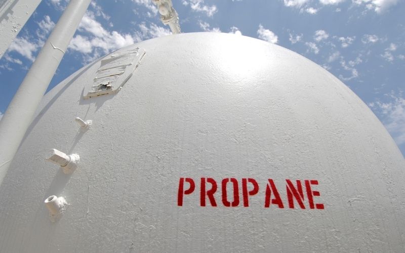 Propane in its liquid state