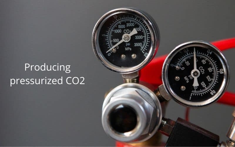 producing pressurized CO2 is inexpensive