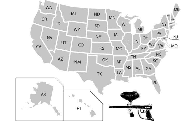 all states - paintball gun regulations
